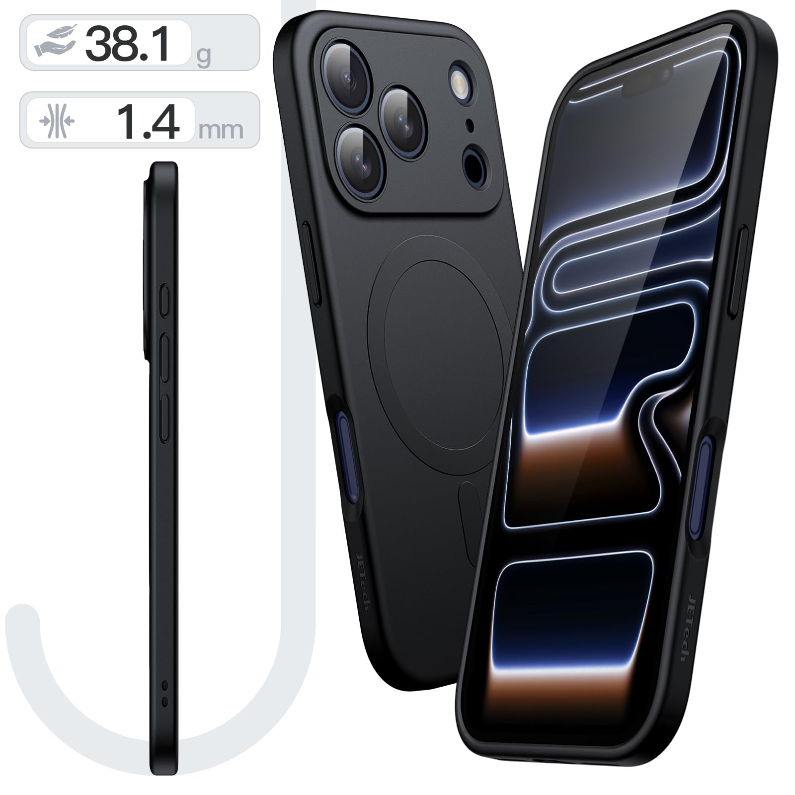 Amazon.com: JETech Magnetic Case for iPhone 17 Pro 6.3-Inch