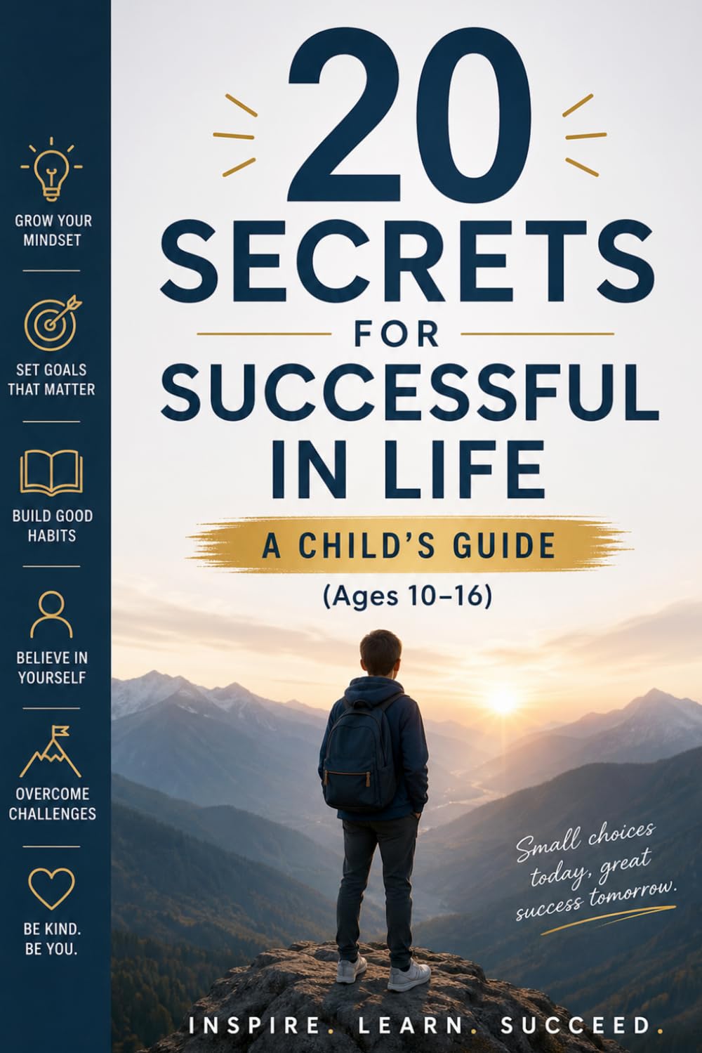 20 Secrets for Success in Life: A Child’s Guide to Confidence, Discipline & Smart Thinking (Ages 10-16): Build Strong Habits, Positive Mindset & Life ... to Achieve Goals, Stay Focused & Confident