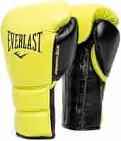 EVERLAST Powerlock 2 PRO ネオン・イエロー　本革製 Everlast Powerlock2 Pro Laced Training Gloves Neon Yellow
