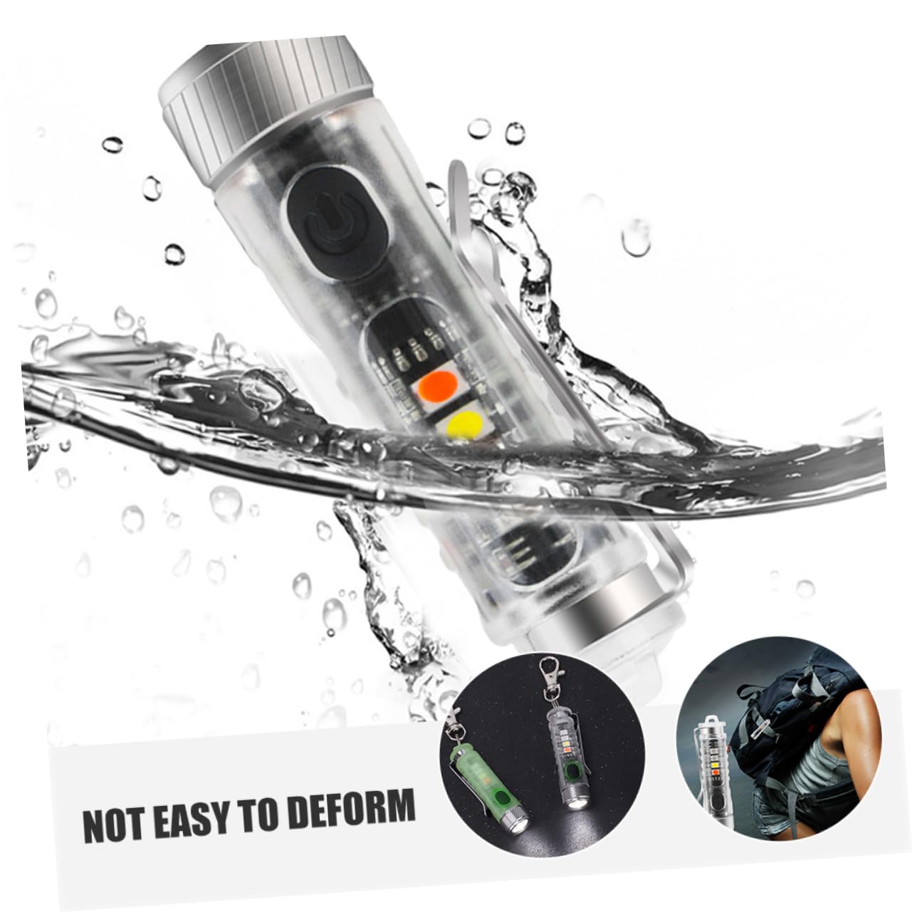 BESPORTBLE 3pezzi Mini Torcia Led Ricaricabile Da Portachiavi Leggera e Compatta Per Emergenze e Attività Outdoor Con Diverse Modalità Di Illuminazione