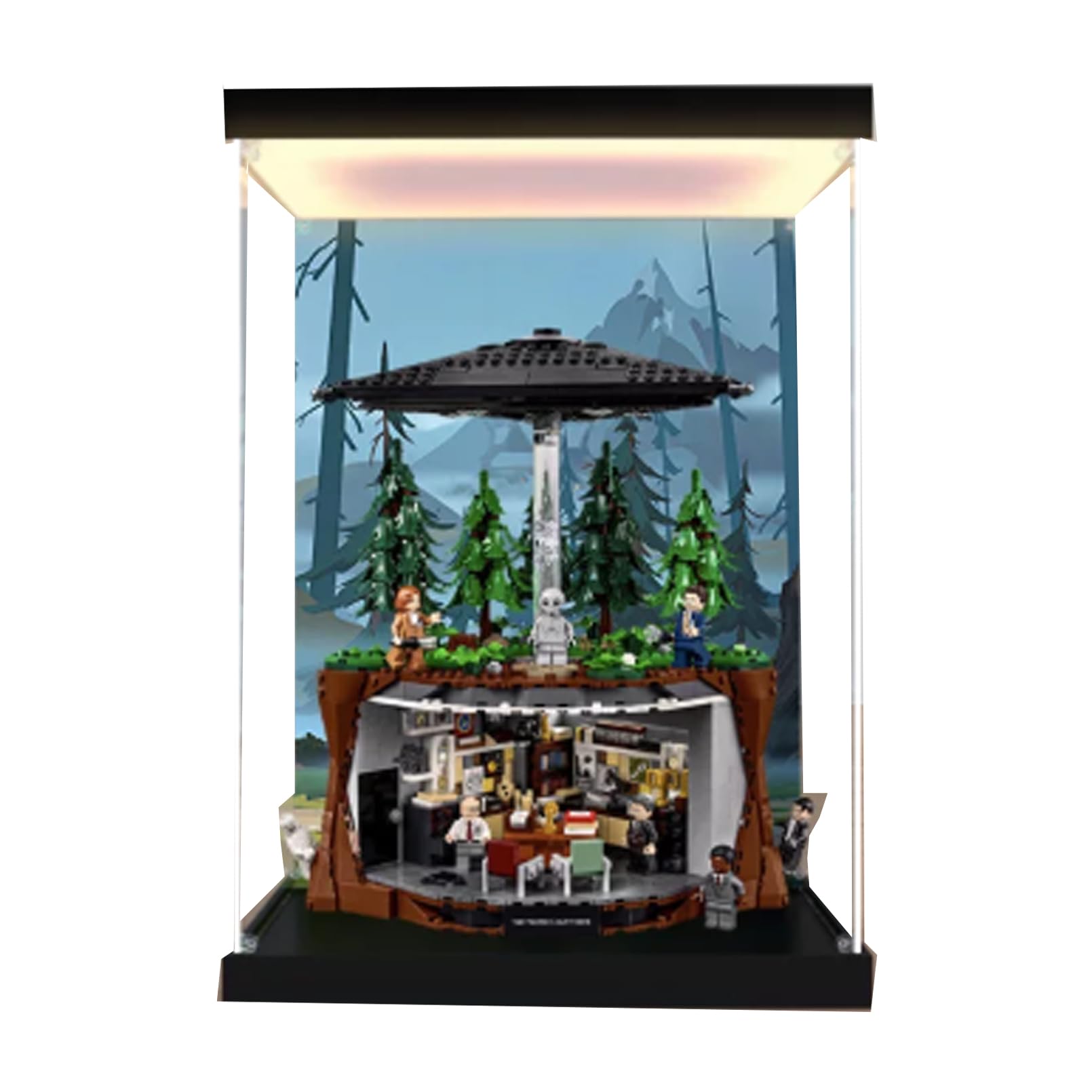 Acrylic Display Case for Lego 21369 Die XDatei Model 3mm Dustproof Showcase (Hintergrund A)
