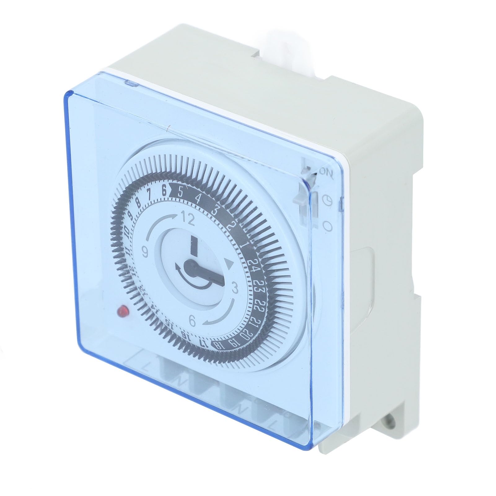Generic Minuterie Mécanique 24 Heures, Contrôle Pratique et Mise Hors Tension Automatique pour Le Contrôle de L'éclairage et Le Système D'échappement, fabriqué en PC, ABS pour Divers Systèmes