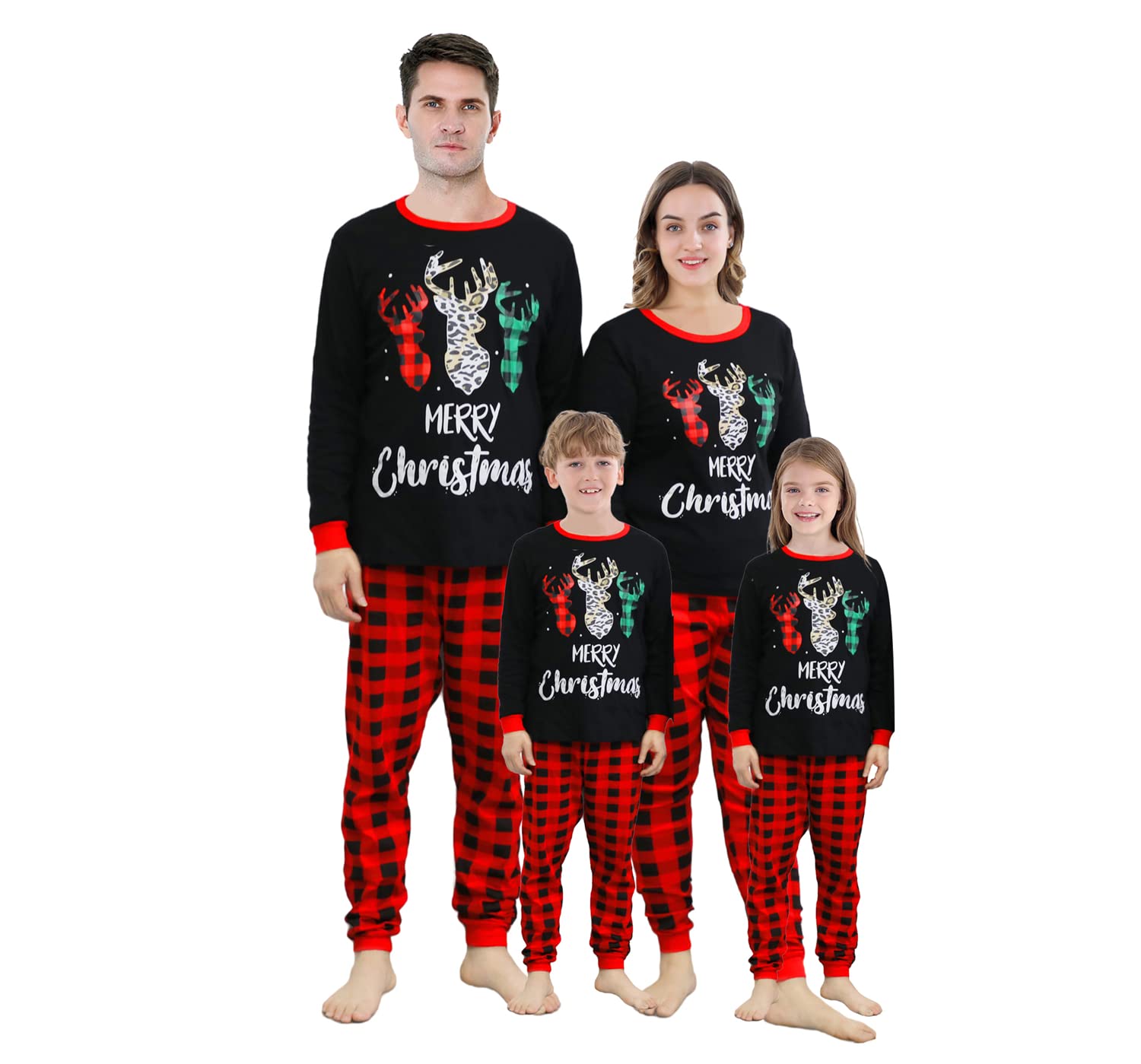 ABeCue Matching Family Pajamas for Women Men Kids Holiday Cotton Pjs Clothes Set