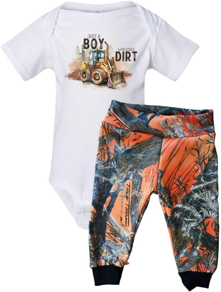 You Had Me At Camo Pants Set - 2-piece Camo Baby Boy Clothes