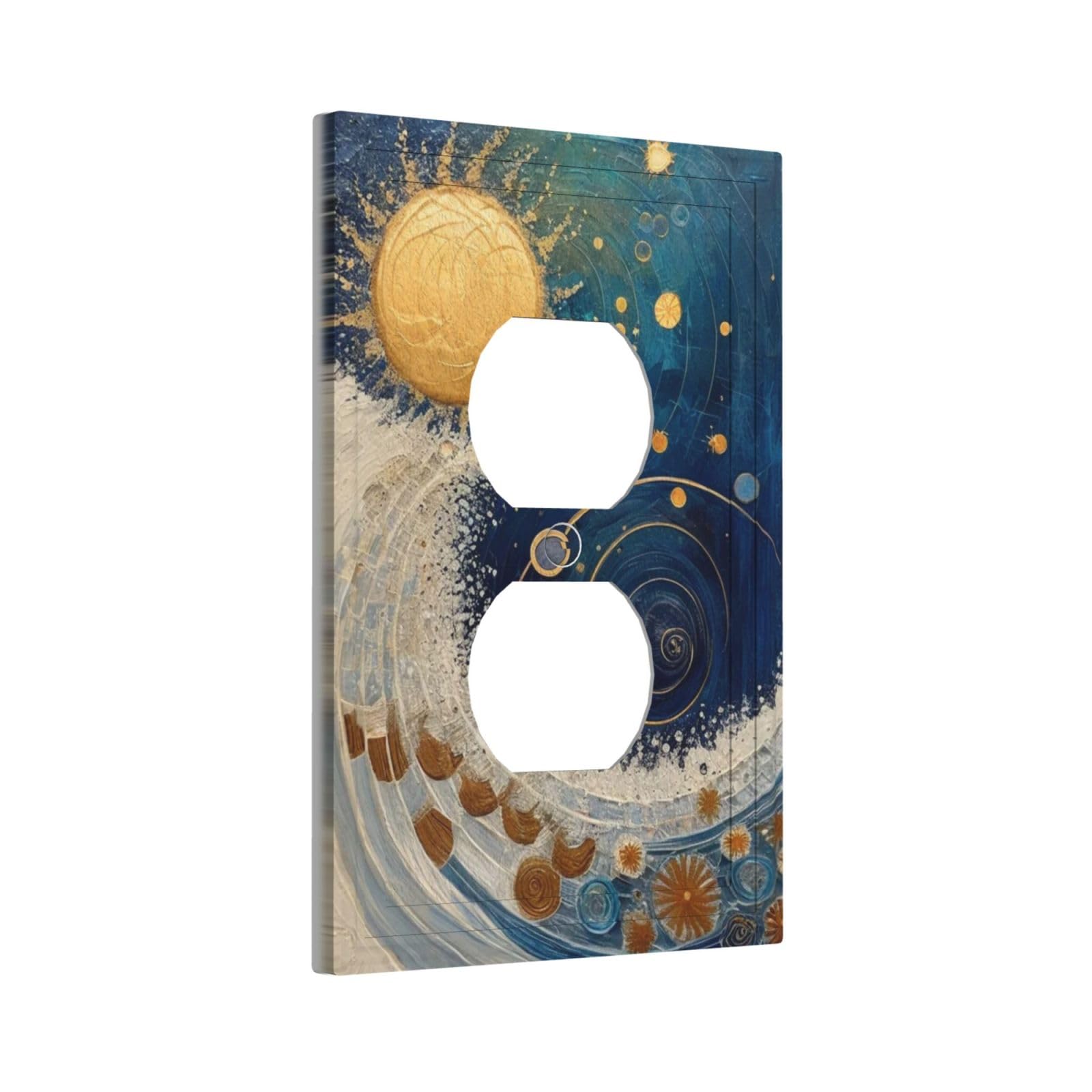 Abstract Sun & Ocean Light Switch Covers - Wall Plates -2