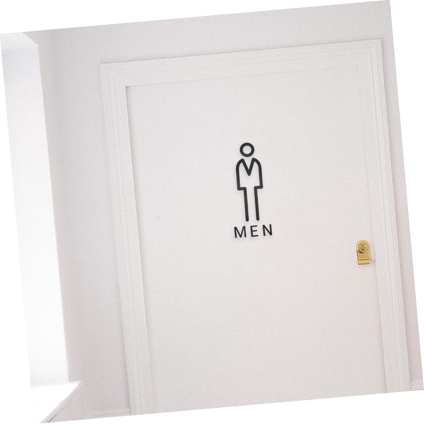 OFFSCH Restroom Decor Accessory: Acrylic Washroom Sign Plate Easy-to-install Toilet Sign