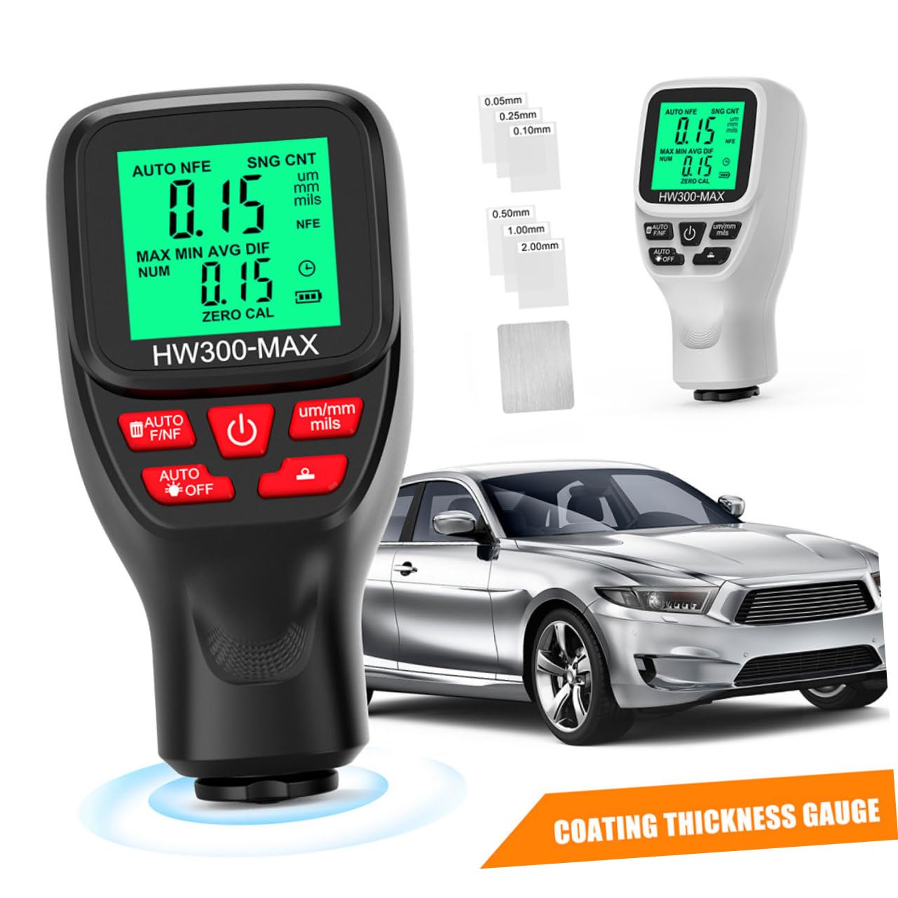 PLAFOPE Misuratore Digitale Spessore Vernice Compatto e Portatile Display LCD Retroilluminato Strumento Multifunzione con Goniometro e Livella per Misurazioni Precise Adatto per Controllo