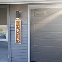 Vista 7 de Placa flotante 3D para casa, números de 5 pulgadas, color blanco, moderno, dirección, dirección del hogar, aleación de zinc, montaje con tornillo