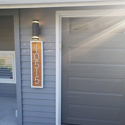 Miniatura 7 de Placa flotante 3D para casa, números de 5 pulgadas, color blanco, moderno, dirección, dirección del hogar, aleación de zinc, montaje con tornillo