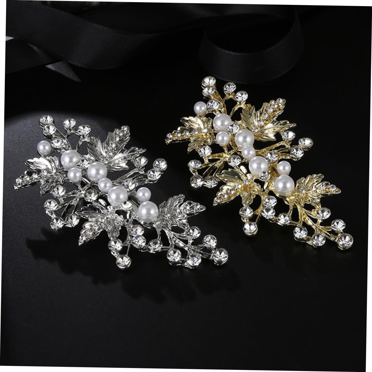 Didiseaon 4 Juegos De Elegantes Pasadores De Pelo Con Diamantes De Imitación Para Bodas Y Eventos Especiales (2 Unidades X 4)