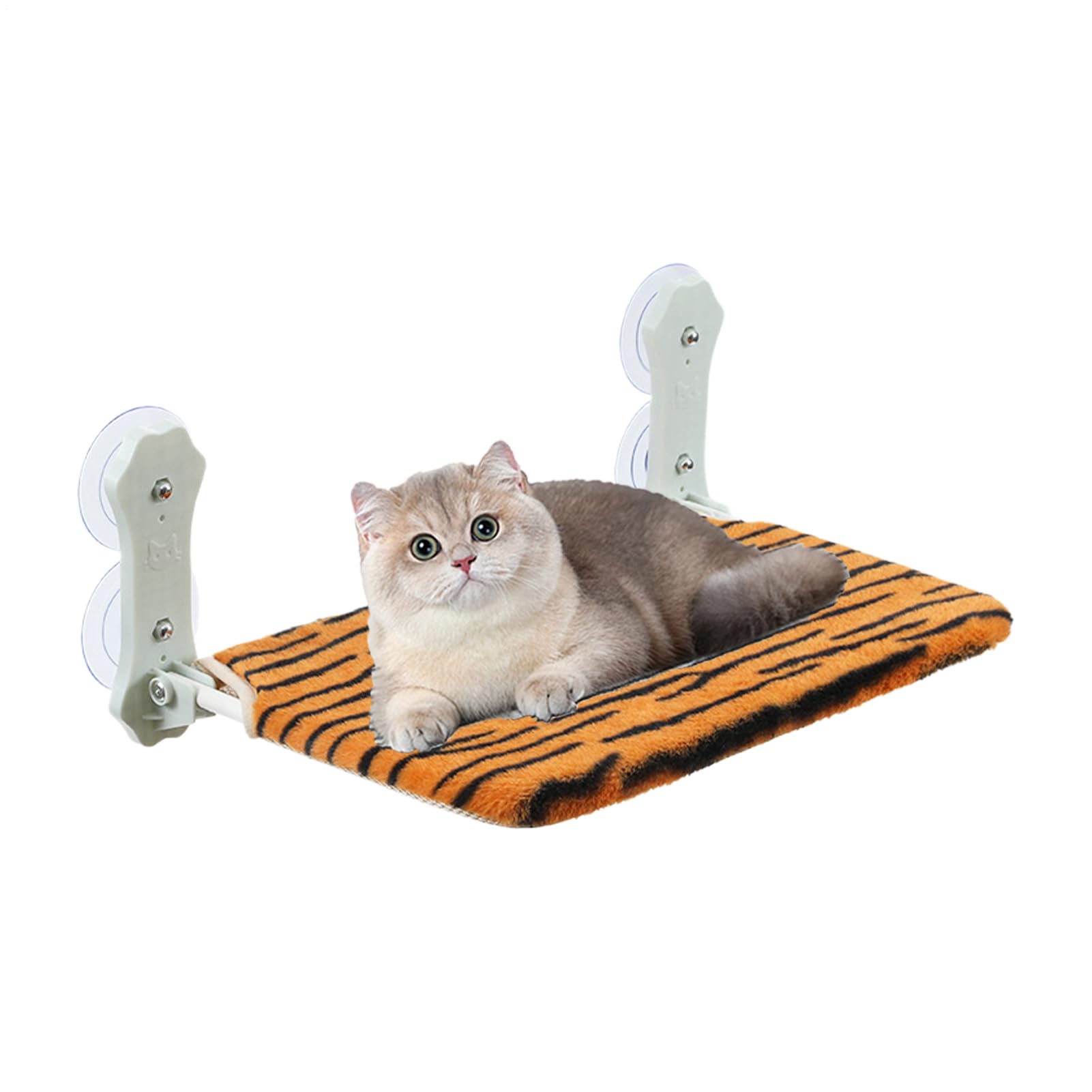 Perchoir De Fenêtre pour Chat Siège Pliable sans Cordon Doux Respirant | Couchette Avec Ventouses Puissantes Accroche Fenêtre Destiné Aux Animaux De Toutes Tailles En Intérieur Sur