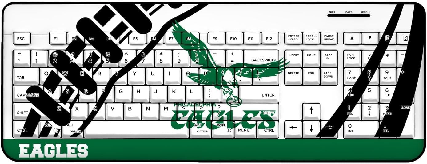 Philadelphia Eagles Passtime Design Wireless Keyboard