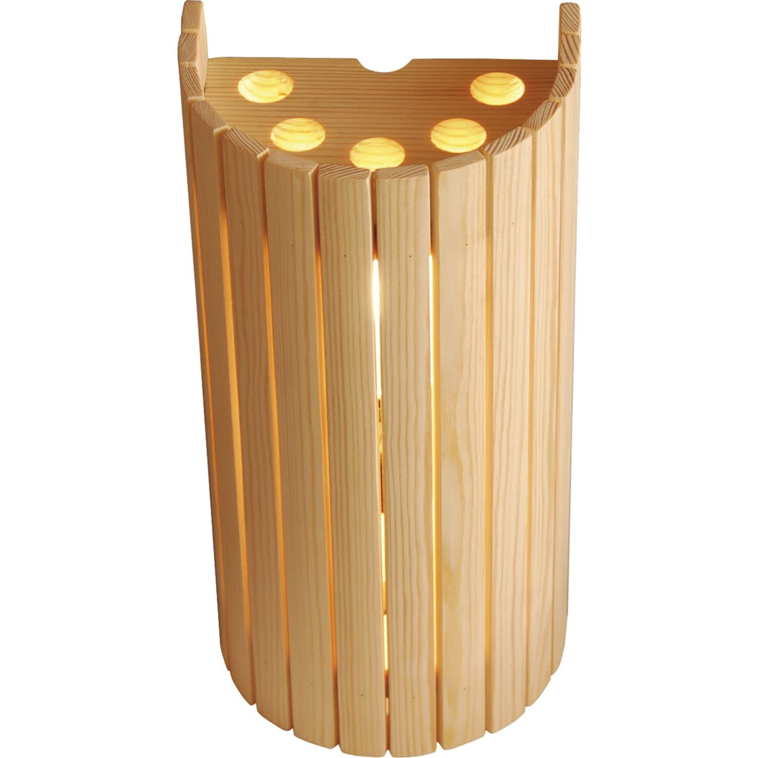 Lampe de sauna Sentiotec couvercle en bois pour éviter l'éblouissement