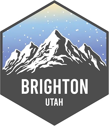 Brighton Utah - Imán para nevera de 3.9in, diseño de montaña