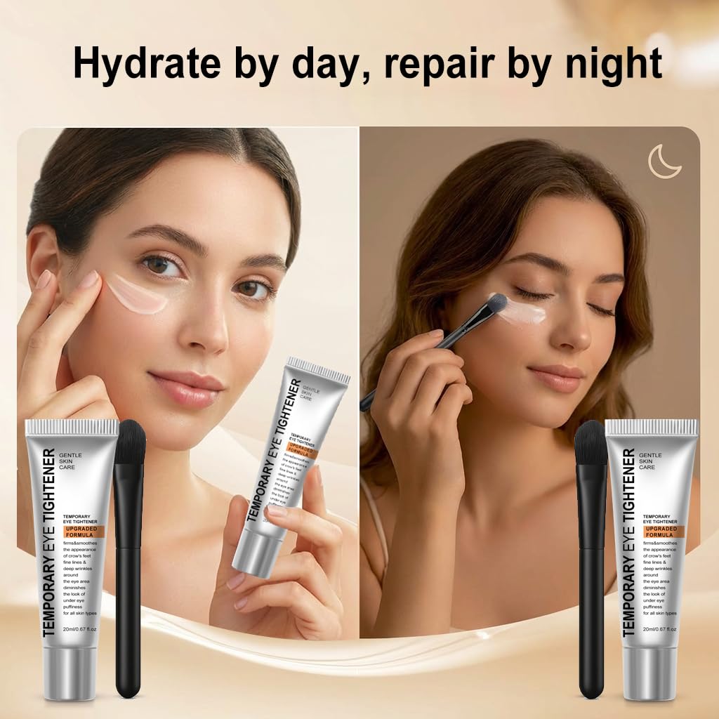 Instant Firming Lifting Eye Cream, Eye Temporary Tightening Gel , Perfection Eye Tightener Cream, Firm and Smooth The Look of Fine Lines for Wrinkles,Puffiness &Fine Lines Upgraded Formula (1.34oz-2)