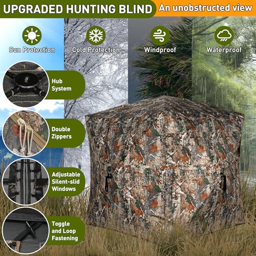 Image of TLC Sport Hunting Blind, 360 See Through Ground Blind for 2-4 Person