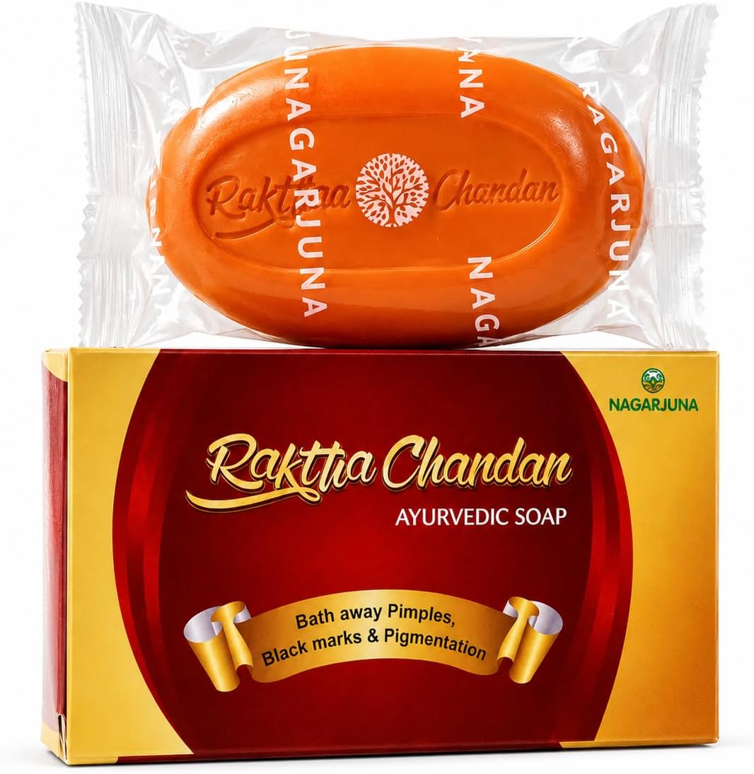 Nagarjuna Raktha Chandan Ayurvedic Soap,75Gm(Pack Of 4)