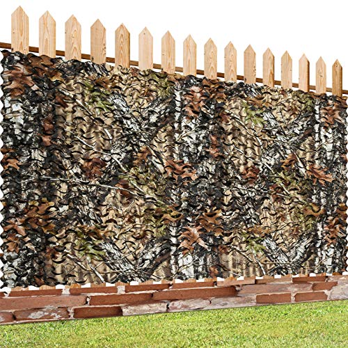 LOOGU Privacy Fence Screen, 5 x 13 Feet Fences Netting for Balcony Wall Decore, Outdoor Decor, Patio, Garden, Yard Decorations - Super Bionic Tree