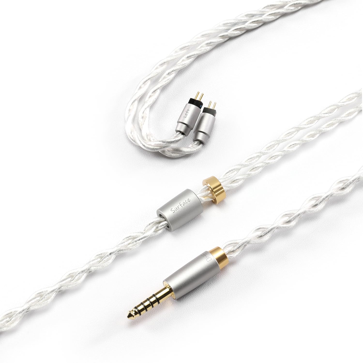 DD ddHiFi BC120S - Cavo di aggiornamento bilanciato per auricolari da 4,4 mm (cavo di superficie fornito) con connettore 0,78 a 2 pin
