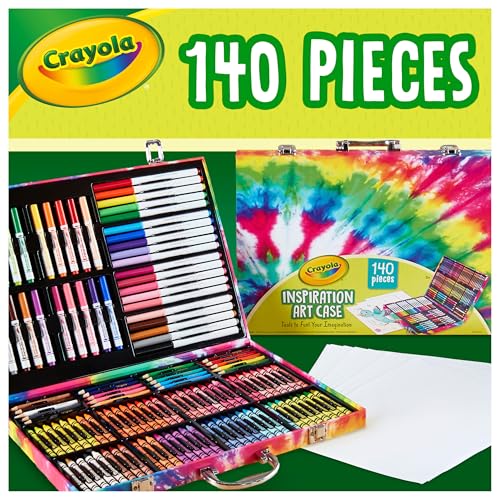 Crayola Inspiration Art Case Coloring Set - Tie-Dye (140ct), Art Supplies Set For Kids, Travel Drawing Kit, Gift for Girls & Boys, Ages 5+ [Amazon Exclusive] - image 5
