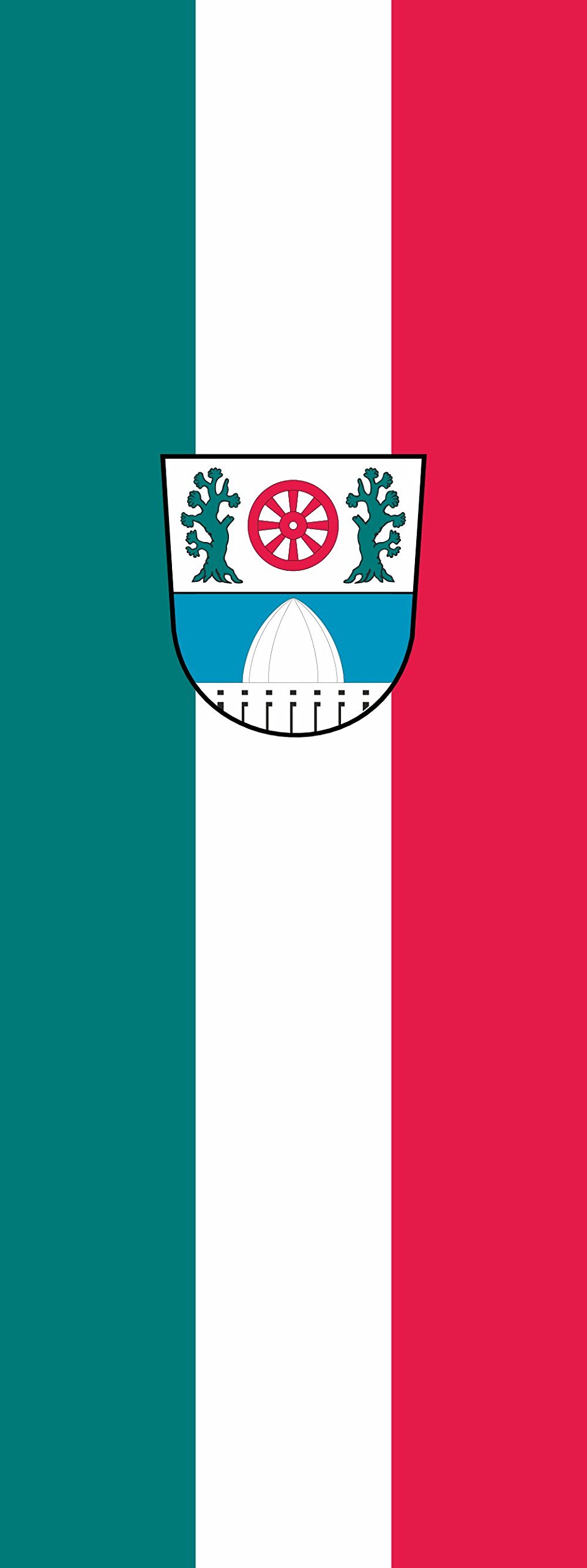 Drapeau Garching b.München grand format portrait 400x150 cm 6m²