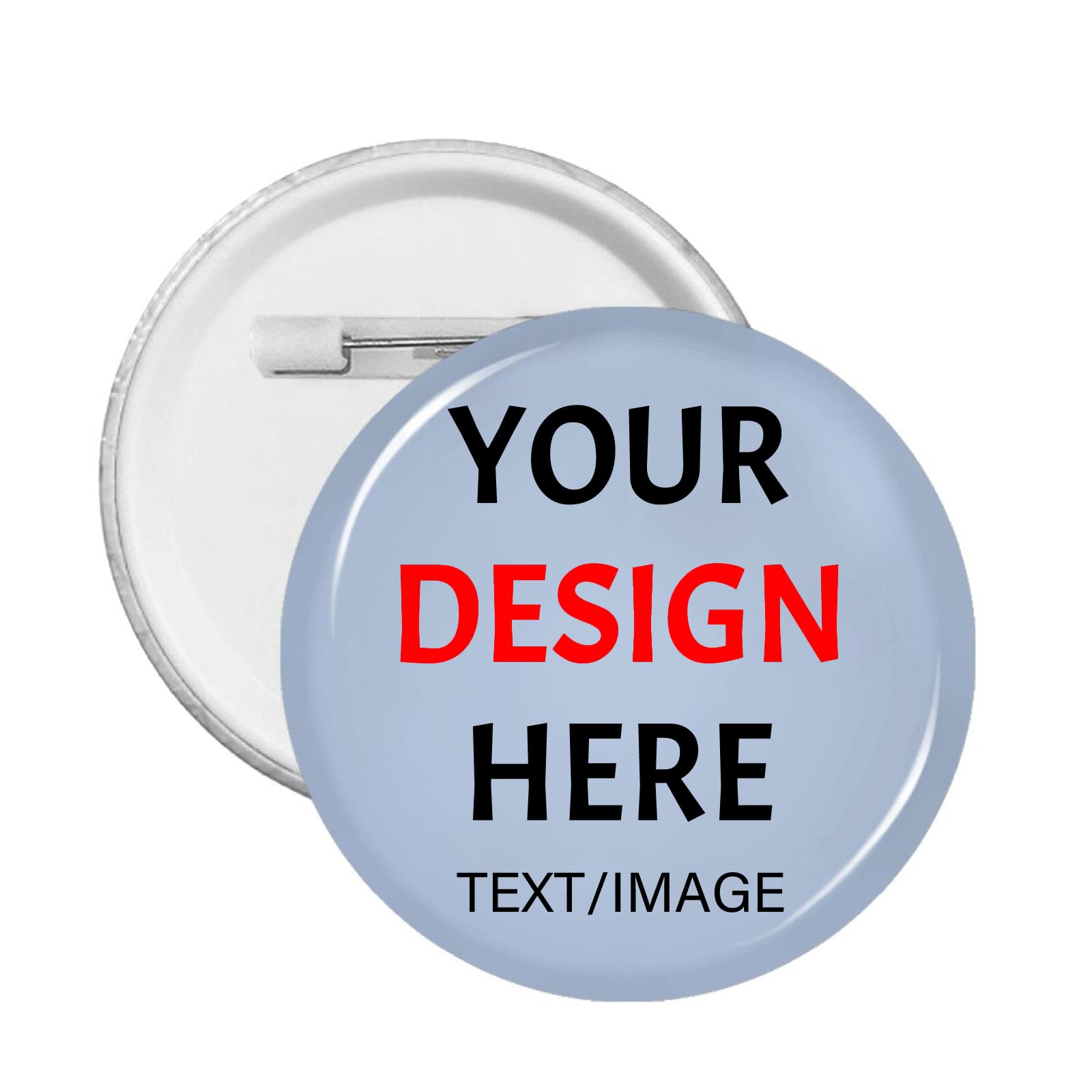 Custom Pins With Your Picture Text Logo Name Photo, Personalized Pins Buttons Custom Gift