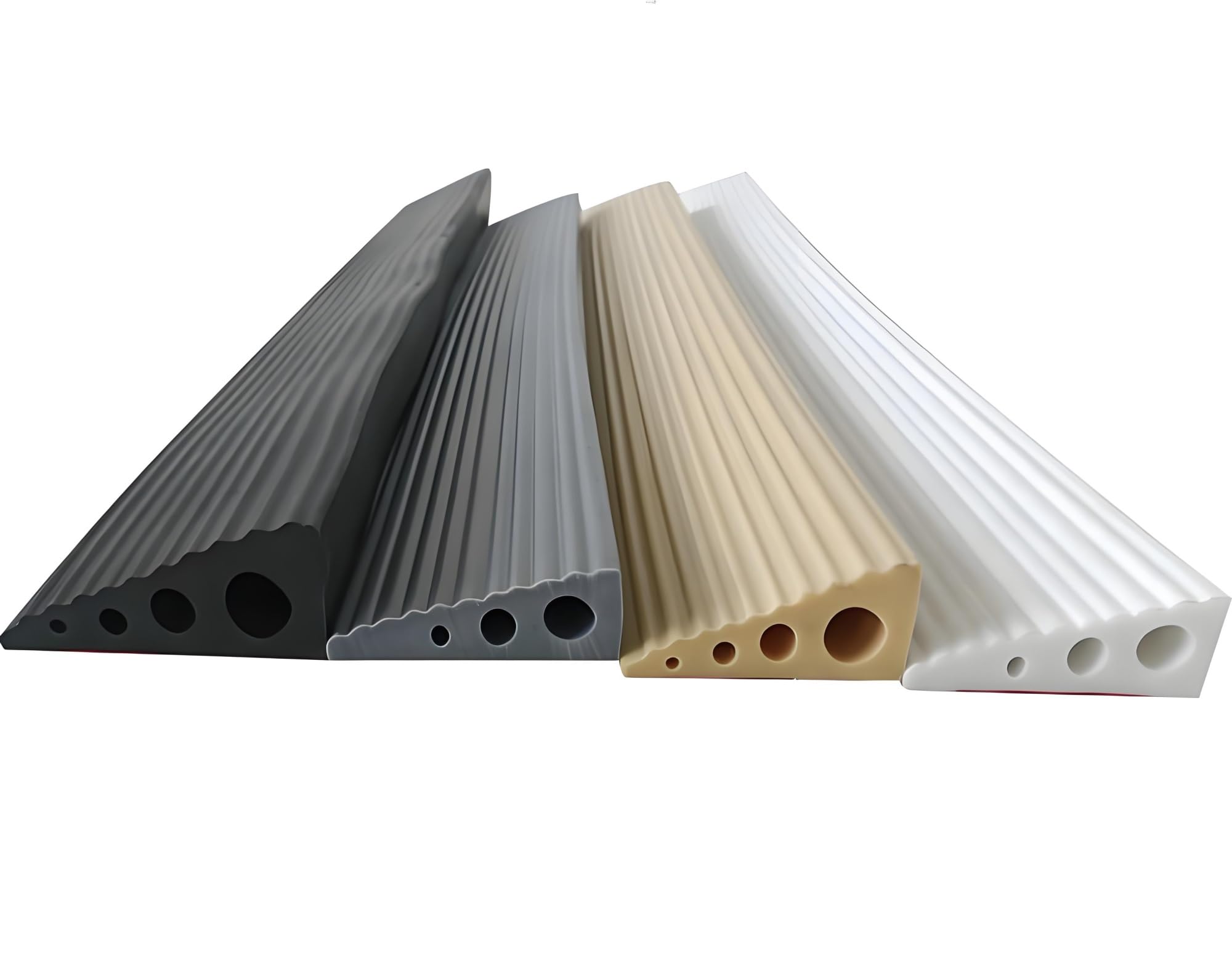 Rampa de goma para umbral de puerta de 23.6 pulgadas, rampa de movilidad autoadhesiva para puertas, ideal para acceso a barredoras y scooters (negro, 30 mm de alto x 105 mm de ancho)