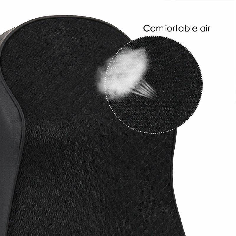 Image of GSQUARE Memory Foam Neck and Back Support for Car Seat /Office Chair, Headrest Cushion for Super Comfort (Black) (Large, 2)