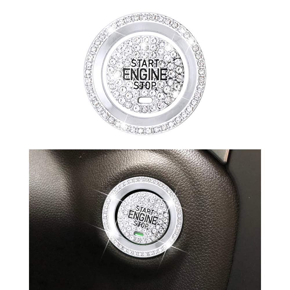 Autocollants bouton volume Cadillac en cristal argenté de haute précision adhésive