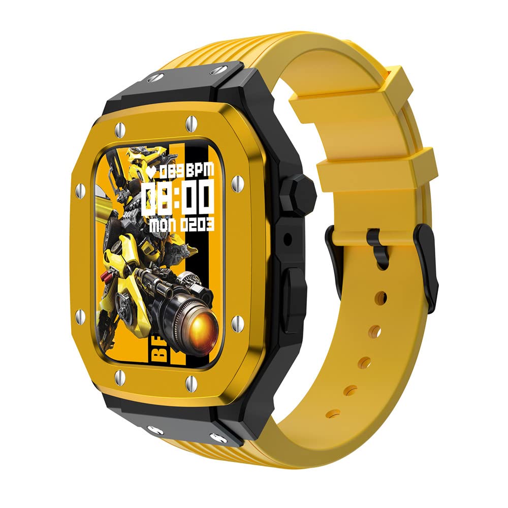 Boîtier métal pour Apple Watch 44mm robuste avec bracelet silicone - 7