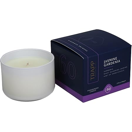 Trapp No. 60 - Jasmine Gardenia - 3.75 oz. Small Poured Candle - Aromatic Home Fragrance with Floral Scent of Gardenia, Night Blooming Jasmine, & Hint of Honeysuckle Notes - Soy Wax Blend