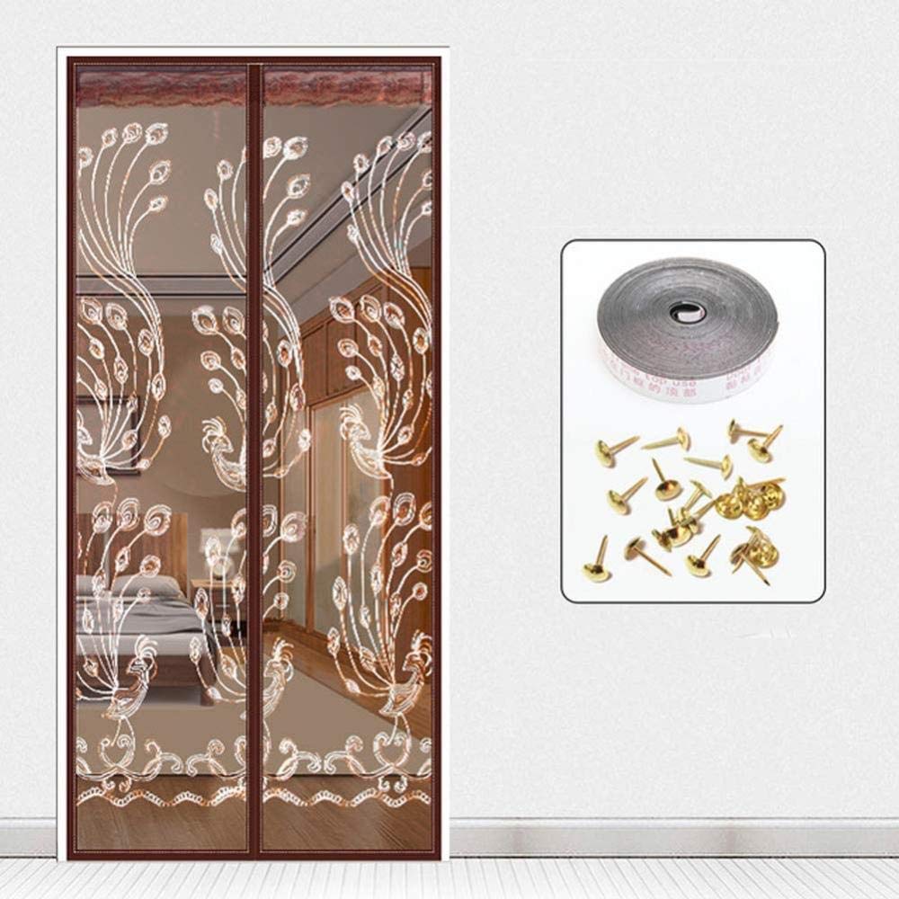 Moustiquaire magnétique 100x220 rideau de porte anti moustique pliable MU A