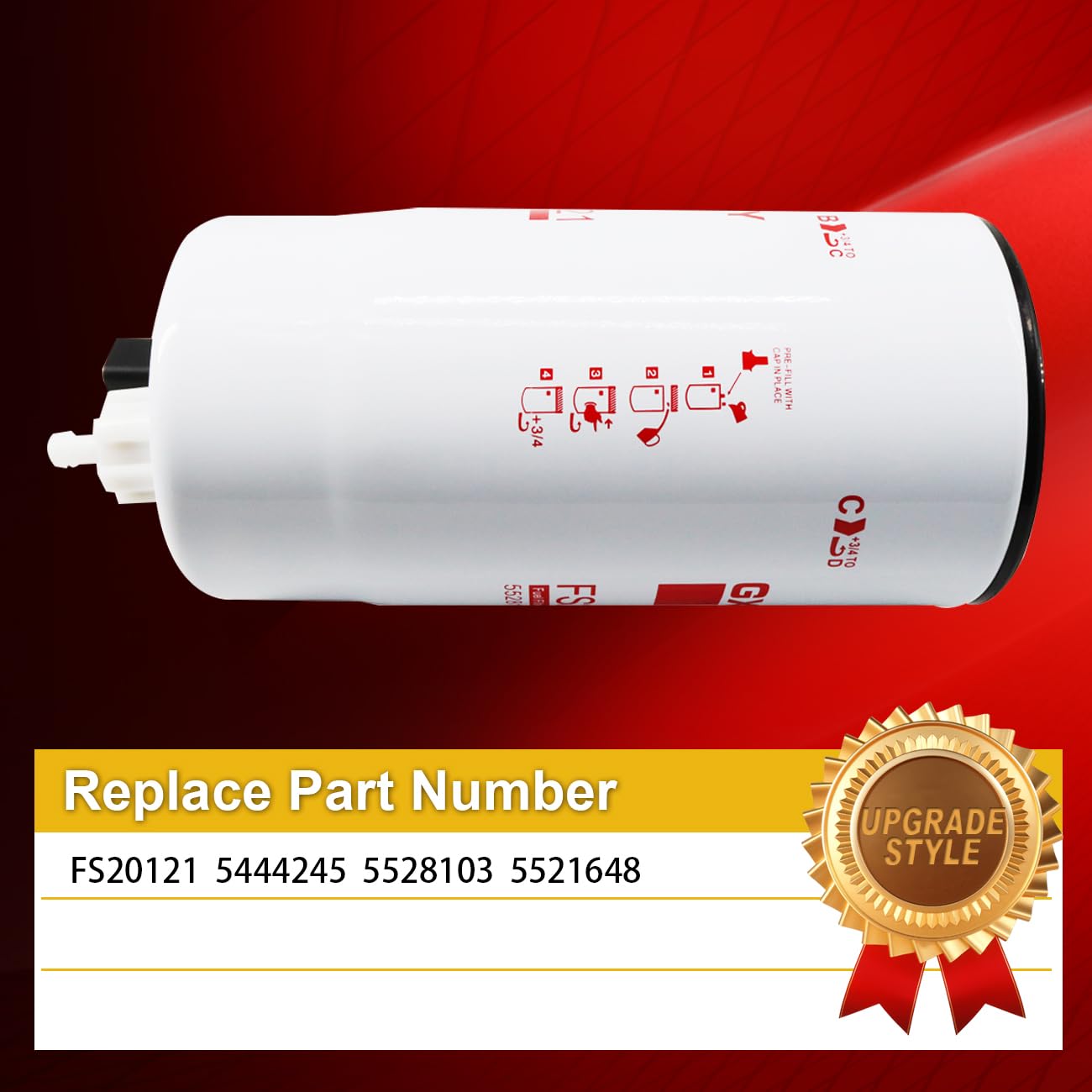 Amazon.com: FS20121 Fuel Water Separator Filter Replaces 5444245  