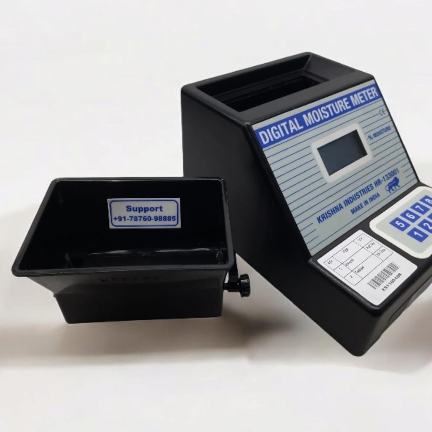 Digital Moisture Meter for Paddy and Maize, Battery Powered, LCD Display, Made in India