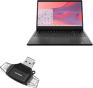 BoxWave Smart Gadget Compatible with Gateway Chromebook GCNP41524 (15.6 in) - AllReader SD Card Reader, microSD Card Reader SD Compact USB for Gateway Chromebook GCNP41524 (15.6 in) - Jet Black