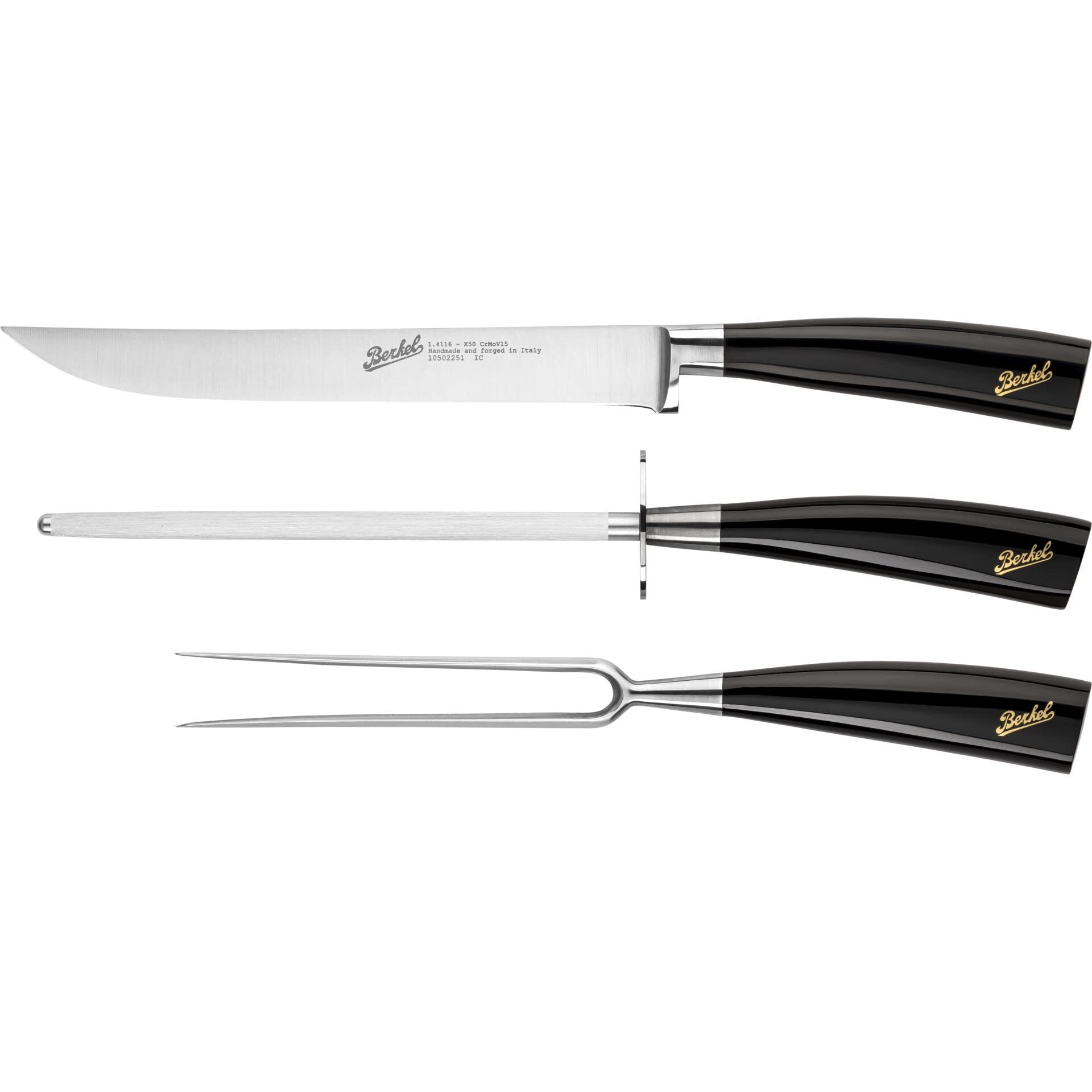 Berkel Elegance bloc découpe rôti 3 pièces noir contre tranches ratées