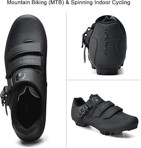 Miniatura 4 de Zapatos de ciclismo de montaña para hombre, zapatos de bicicleta MTB compatibles con Shimano SPD