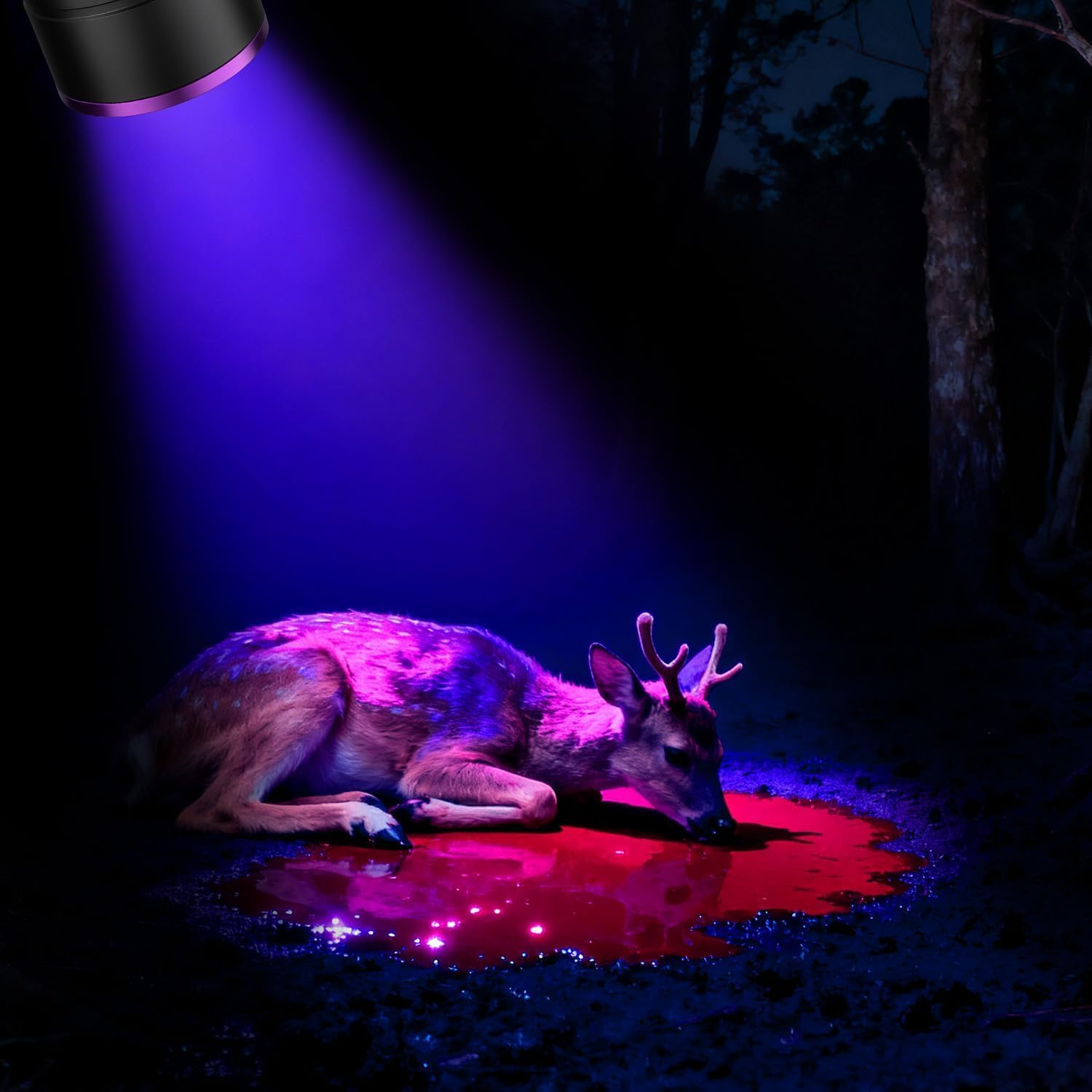 Blood Tracking Light for Hunting Deer, Rechargeable Hunting Flashlights, Blood Finder Light with Special Filter, Blood Trail Tracking Flashlight Essential Tool Gifts for Hunter