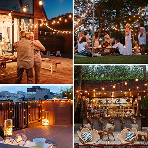 Bosceos 80FT Outdoor G40 LED Globe String Lights Dimmable Waterproof Shatterproof Light Strings with 40 Bulbs Connectable Commercial Hanging Lights for Christmas Patio House Backyard Balcony Party by Bosceos - Image 7