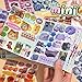 1000+ Pcs Cute Scrapbook Stickers Travel Laser Sticker Book for Adult Korean Stickers for Journal Aesthetic Photocard Glitter Kawaii Sticker Decor for DIY Card Art Arts Purple+Pink