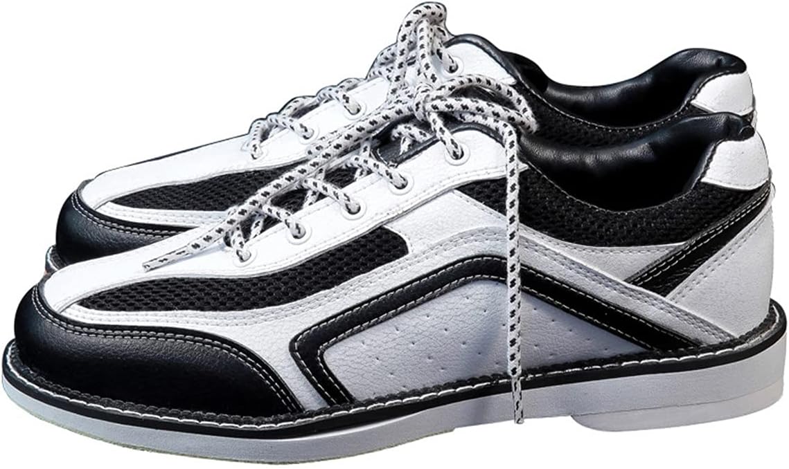 DAMANDO Ladies Bowling Shoes, Women's Bowling Sport Trainers Leather Lawn Bowls Shoes with Sliding Soles