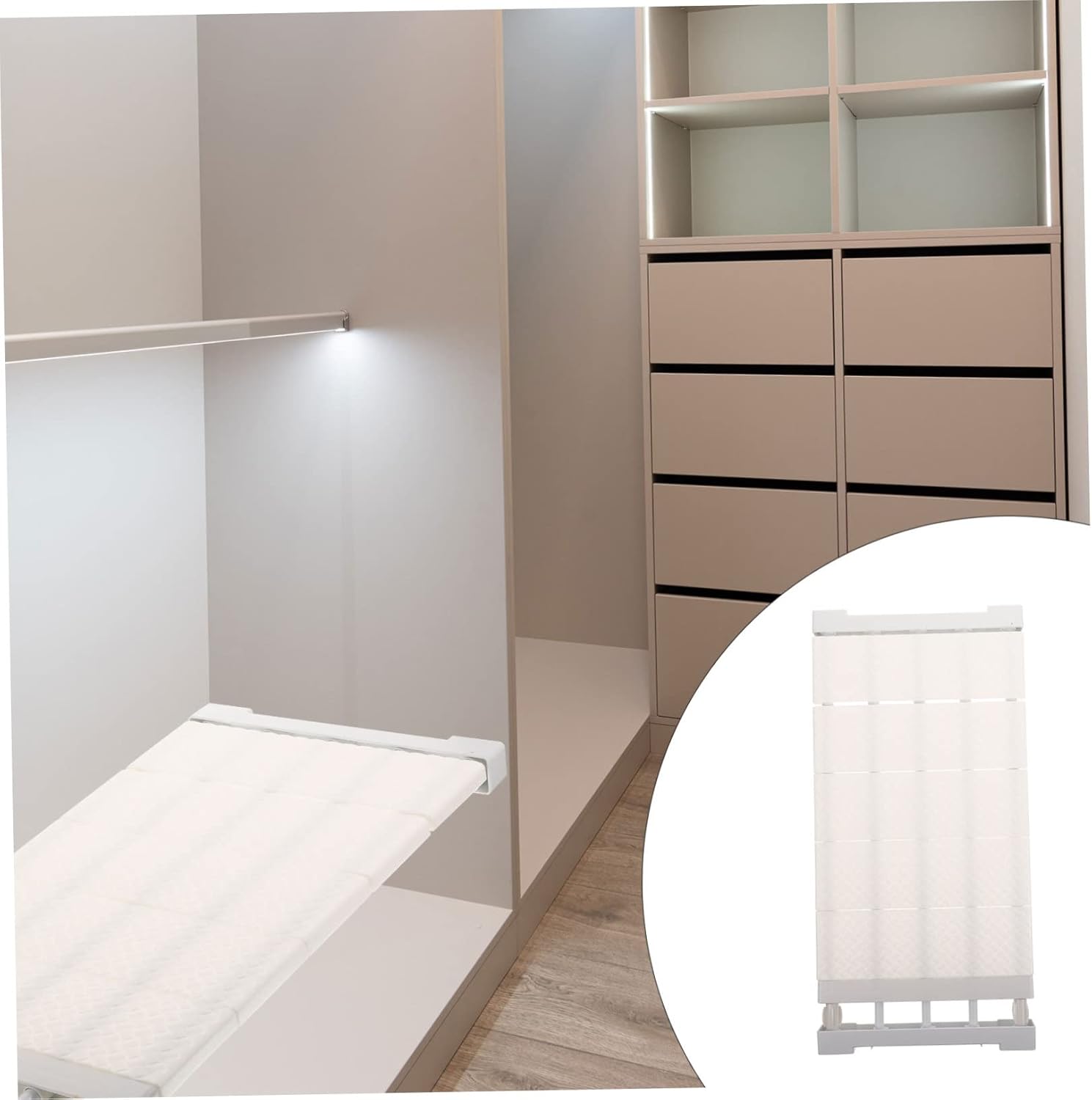 Cabilock Clothes Dividers for Closets Organizer Retractable Tension Shelf Sturdy Closet Hangers Space Saver