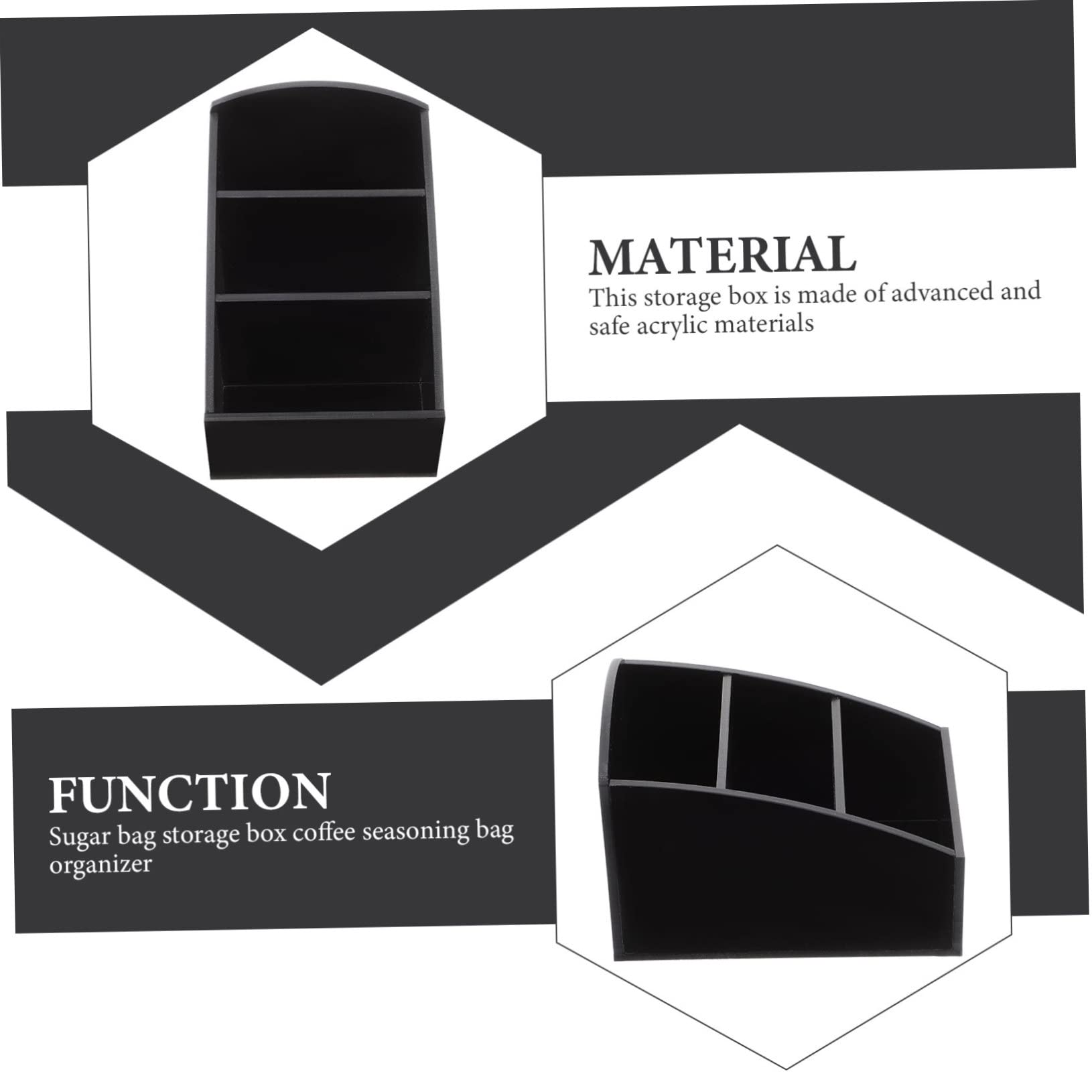 Ciieeo 6 Stück Teiliges Aufbewahrungsbox für Kaffeebeutel und Transparenter Organizer mit Offenem Design Langlebig und Vielseitig für Kaffee Bar und Tee Zubehör für Zuhause und