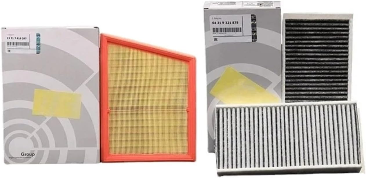 Cabin Air Filter Oil Filter Compatible 2 Series Active Tourer F45 214d 216d/i 218d/i 220d 220i Model 2017-2020 2021 2022-(2pcs)