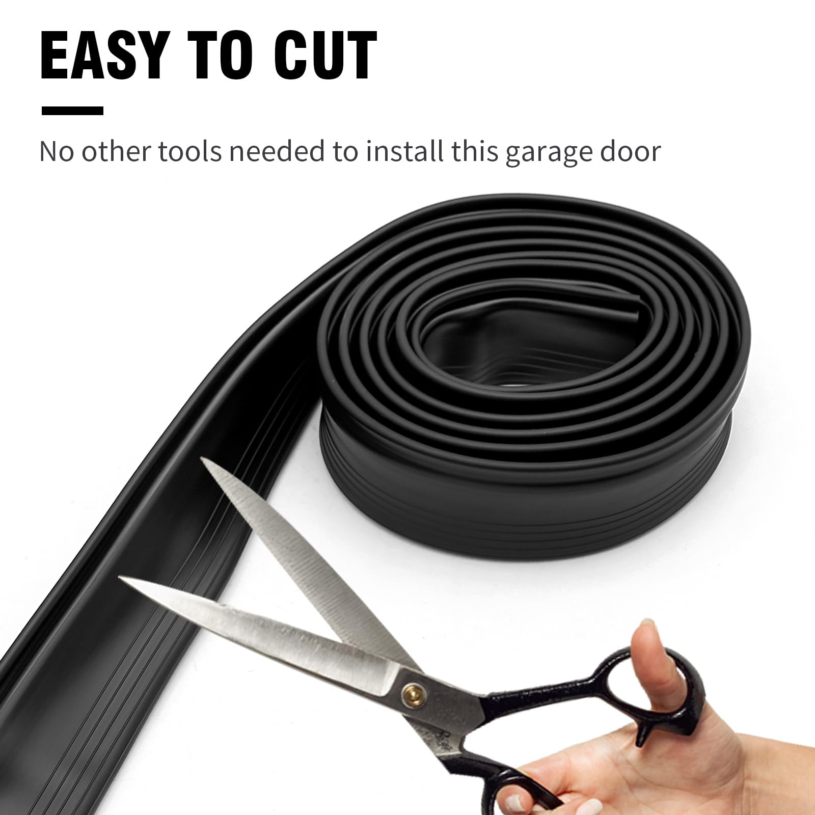 Joint de bas de porte de garage - Joint de rechange en caoutchouc - 3 m