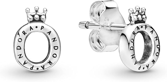 Pandora Signature Women's Sterling Silver Polished Crown O Stud Earrings