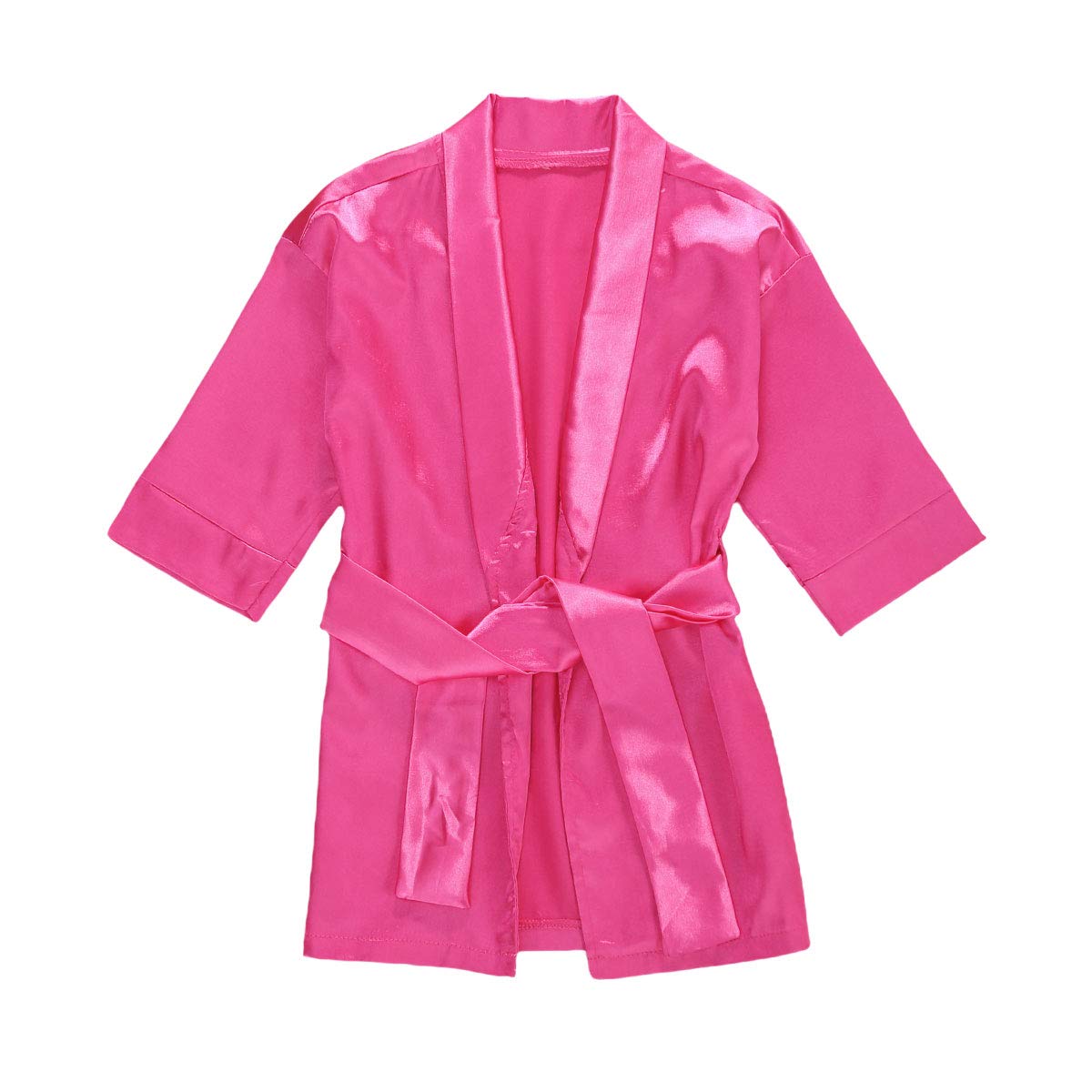 FIOMVA Toddler Kids Baby Boys Girls Silk Satin Bathrobe Long Sleeve Kimono Robes Infant Nightgown Sleepwear Clothes
