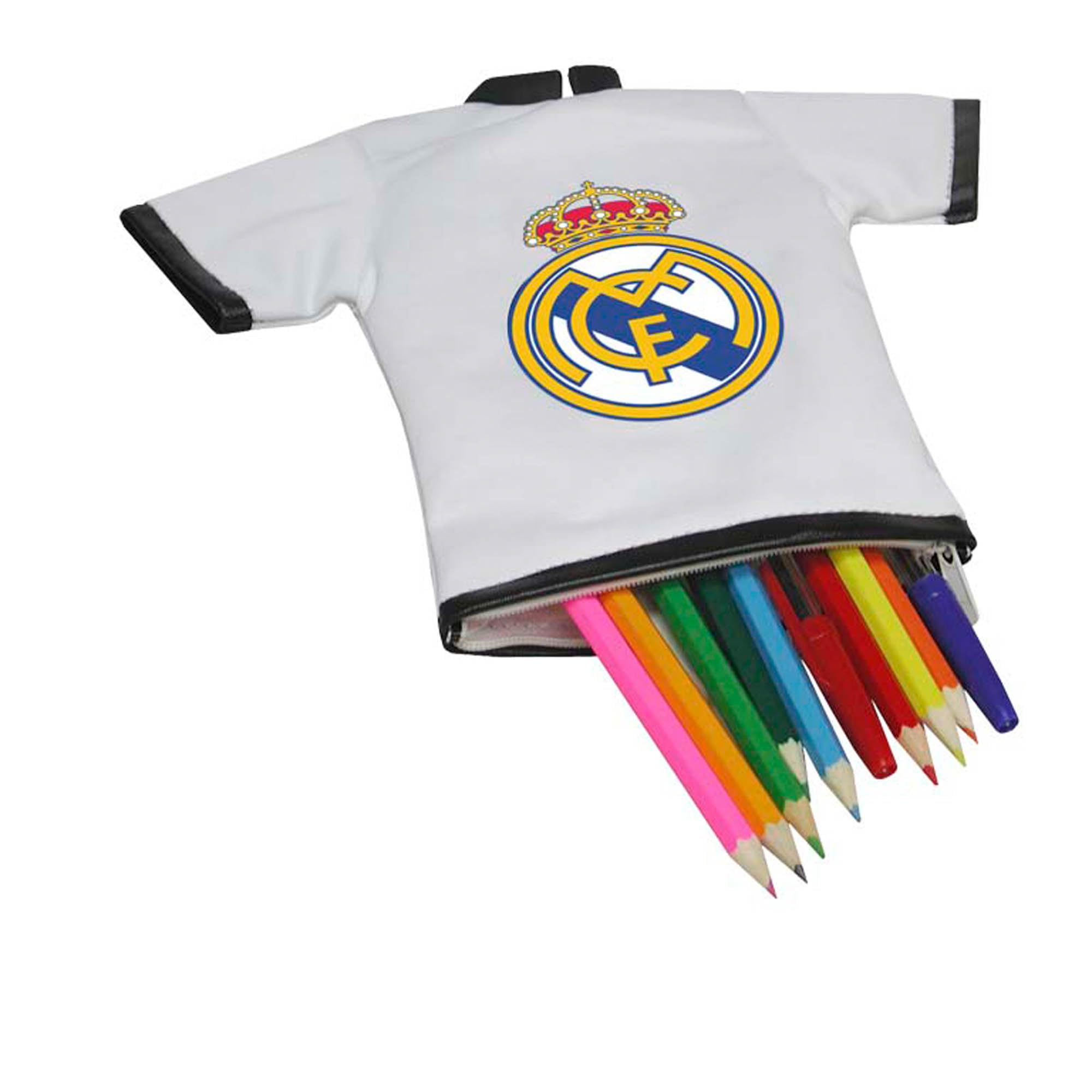 REAL MADRID CF Youth Pencil Case with Zip White Official Product (CyP Brands REAL MADRID CF Youth Pencil Case with Zip White Official Product (CyP Brands