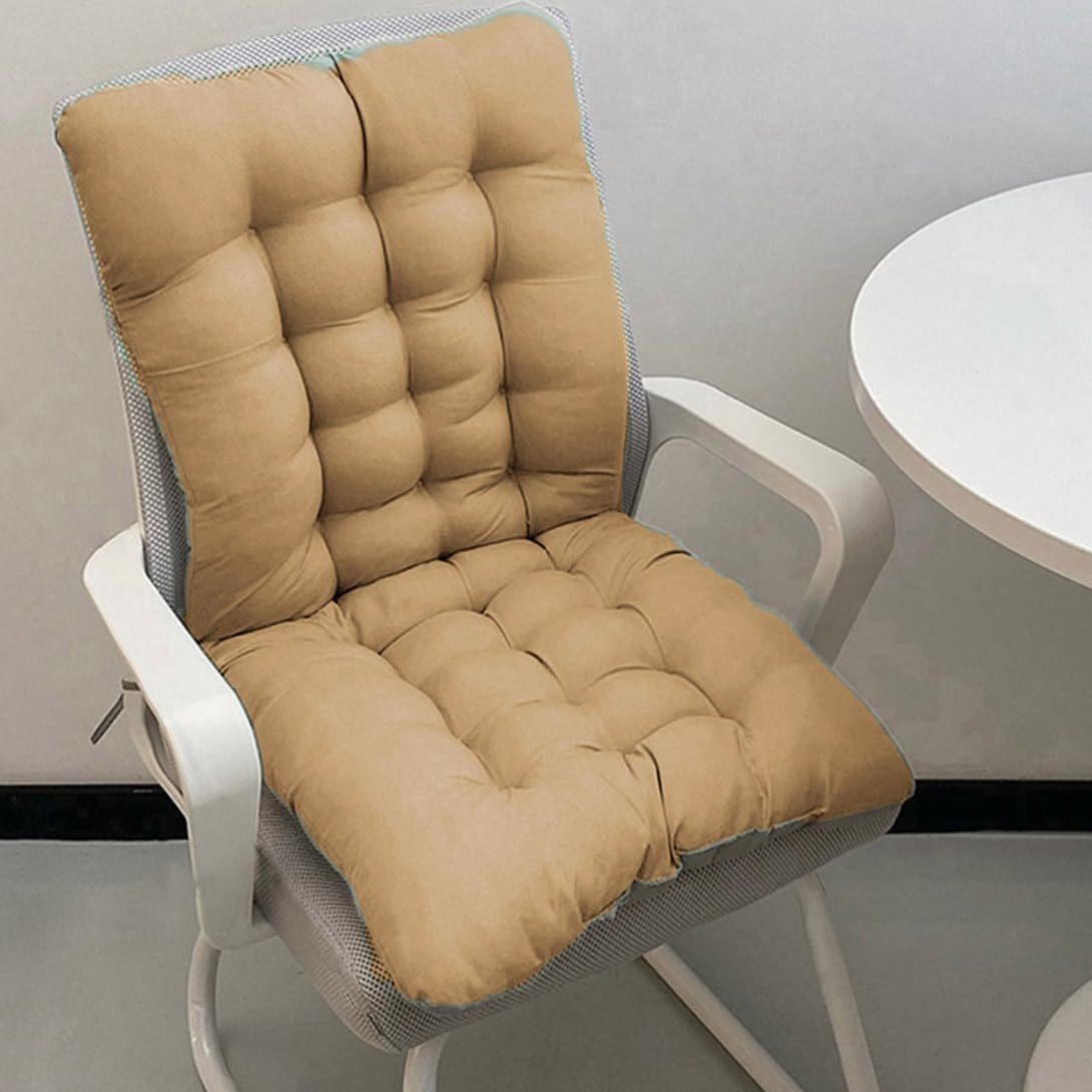 Dickes Sitzkissen für Gartenbank, 2-/3-Sitzer, für den Außenbereich, 8 cm, Baumwolle, für den Außenbereich, drinnen, Schaukel, Terrasse, Zuhause, 140 x 50 cm, Kaffeebraun