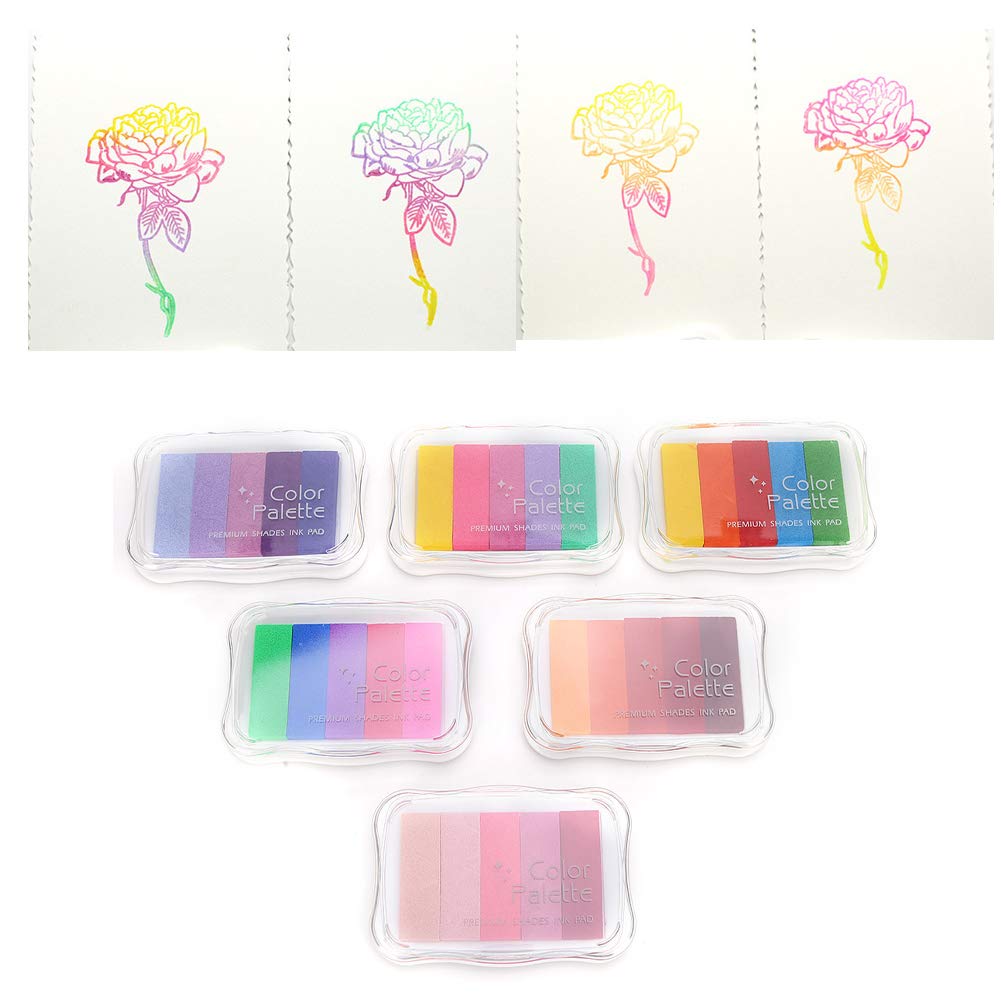 Almohadillas De Tinta Para Sellos Artesanales, Almohadillas De Tinta Lavables De Color DIY, Almohadilla Para Sello De Impresión A Mano No Tóxica Para Sellos De Goma, Papel, álbumes De Recortes, Tela D